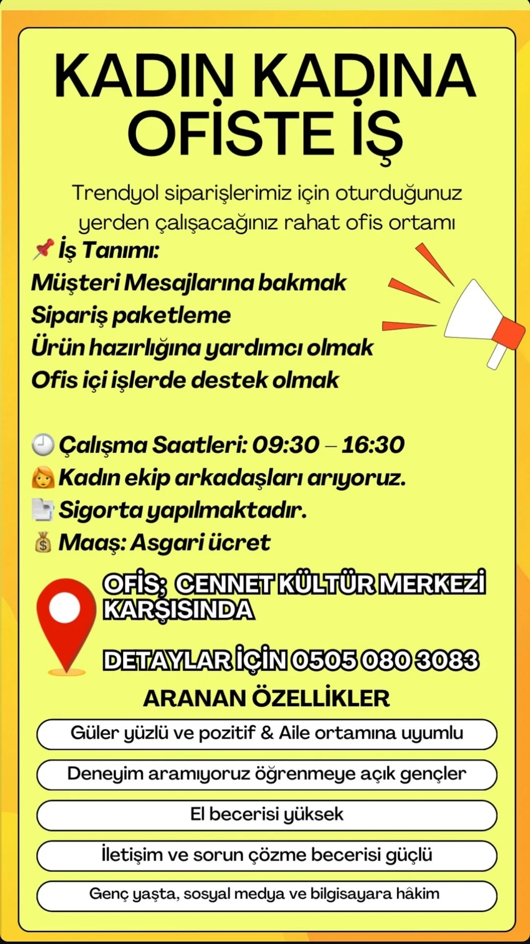 KADIN KADINA OFİSTE İŞ Trendyol siparişlerimiz için oturduğunuz